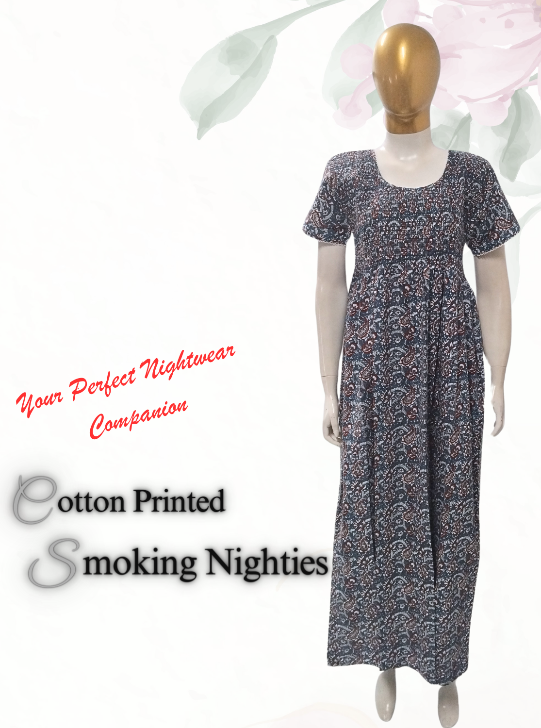 Premium Cotton Smokey Nighties Online