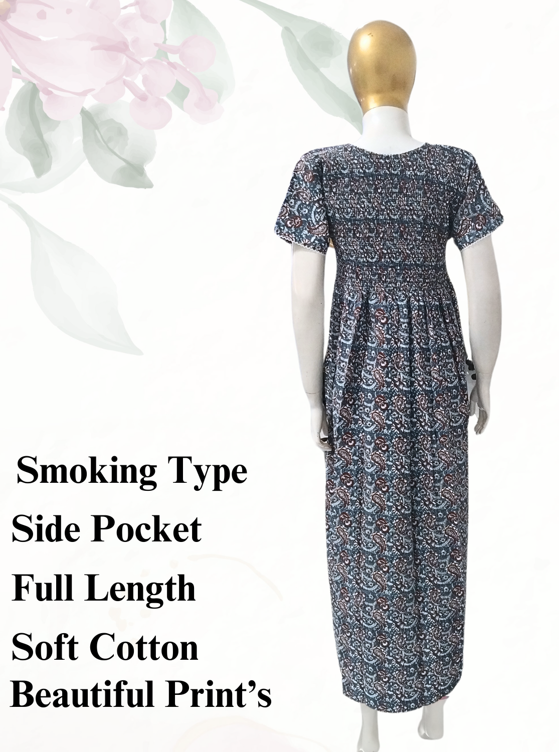 Buy Premium Cotton Smokey Nighties Online