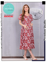 Fresh Arrivals ONLY MINE Premium 4-IN-ONE Floral Print Mom's Wear | Stylish Maxi Moms Wear | Invisible Feeding Zipper | Perfect Pregnancy Wear (MAXI 4-IN-ONE)