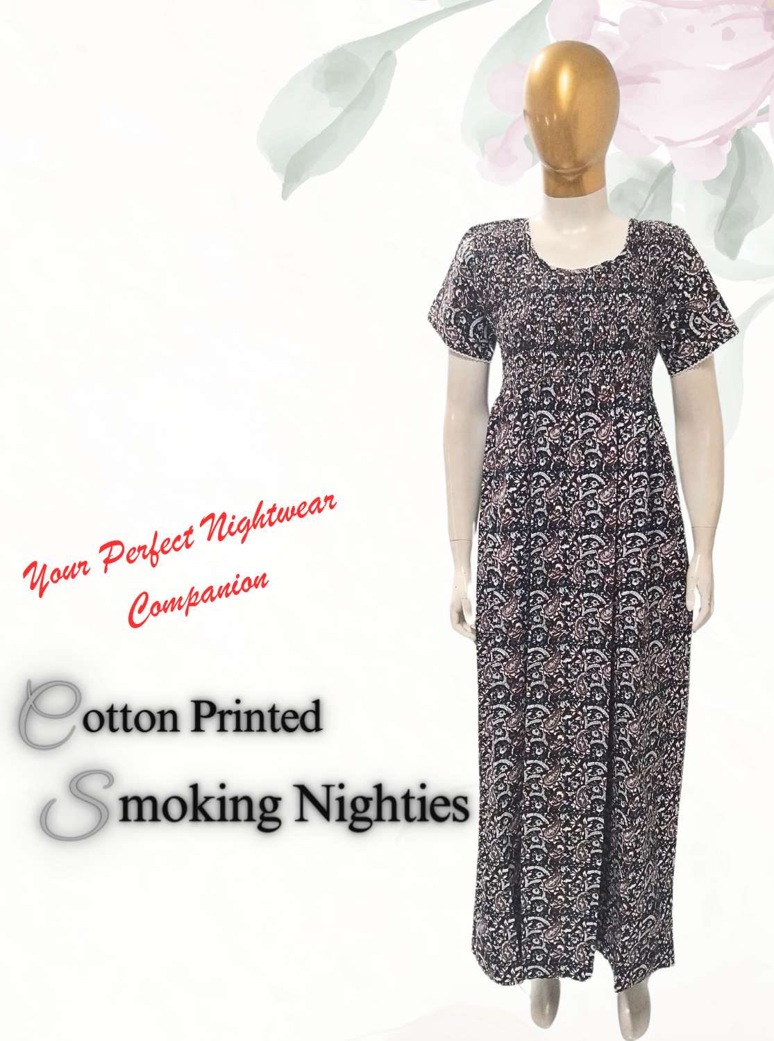 Premium Cotton Smokey Nighties Online