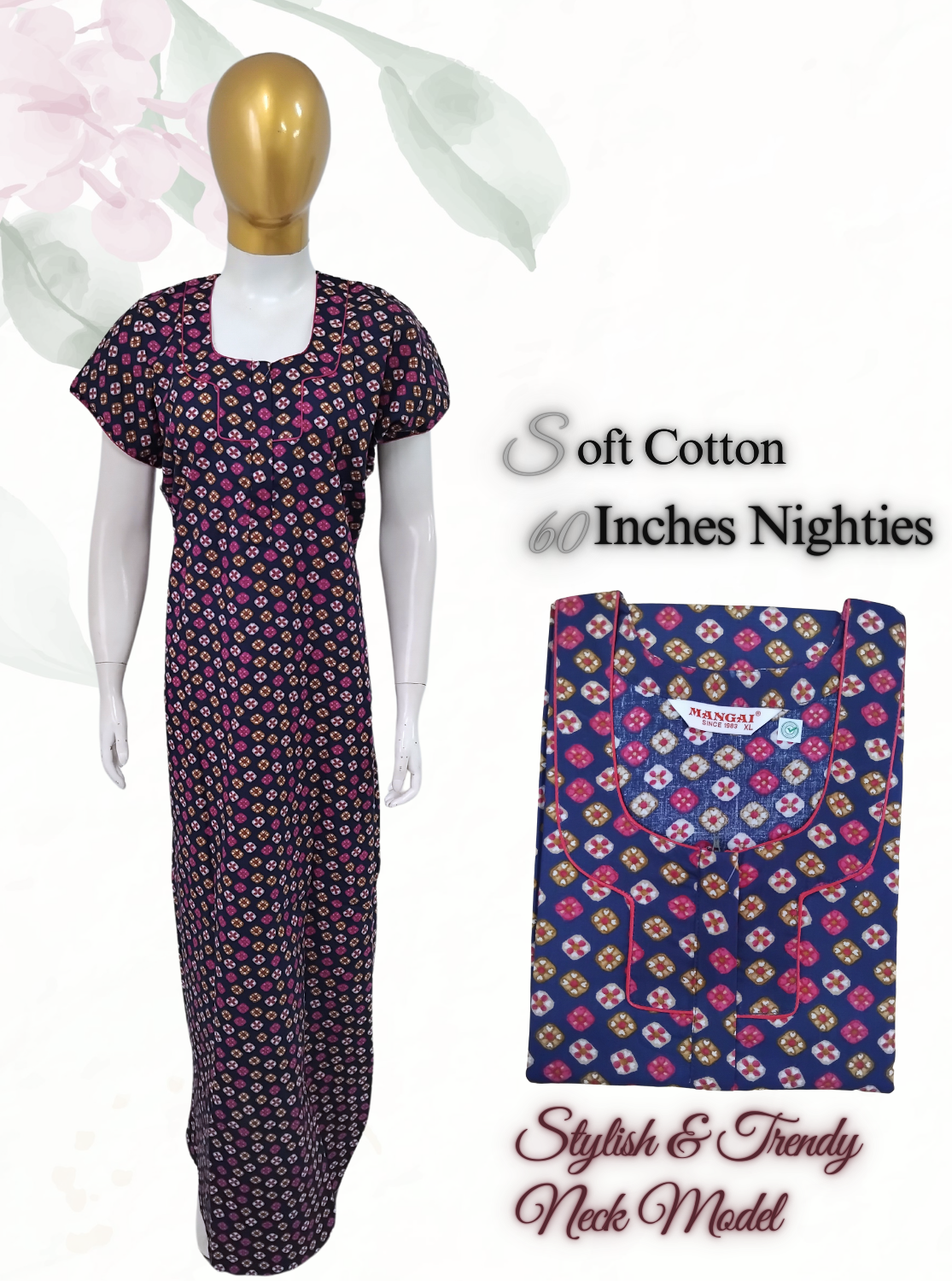 Premium Cotton 60Inch Nighties Online