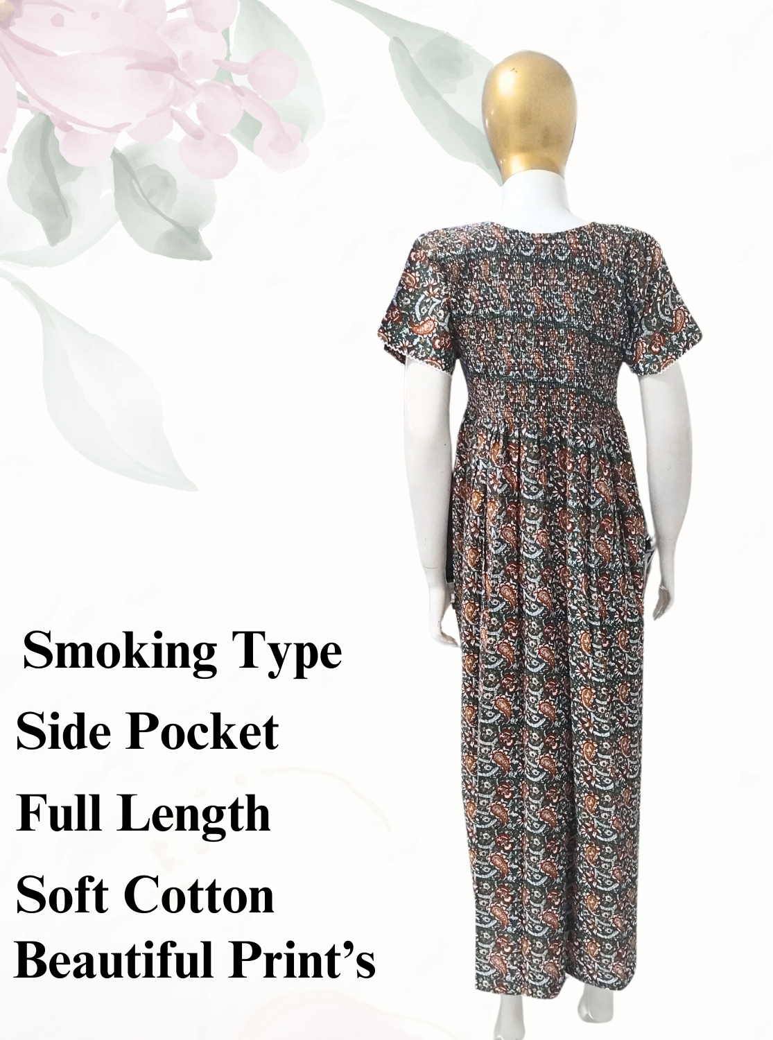 Premium Cotton Smokey Nighties Online