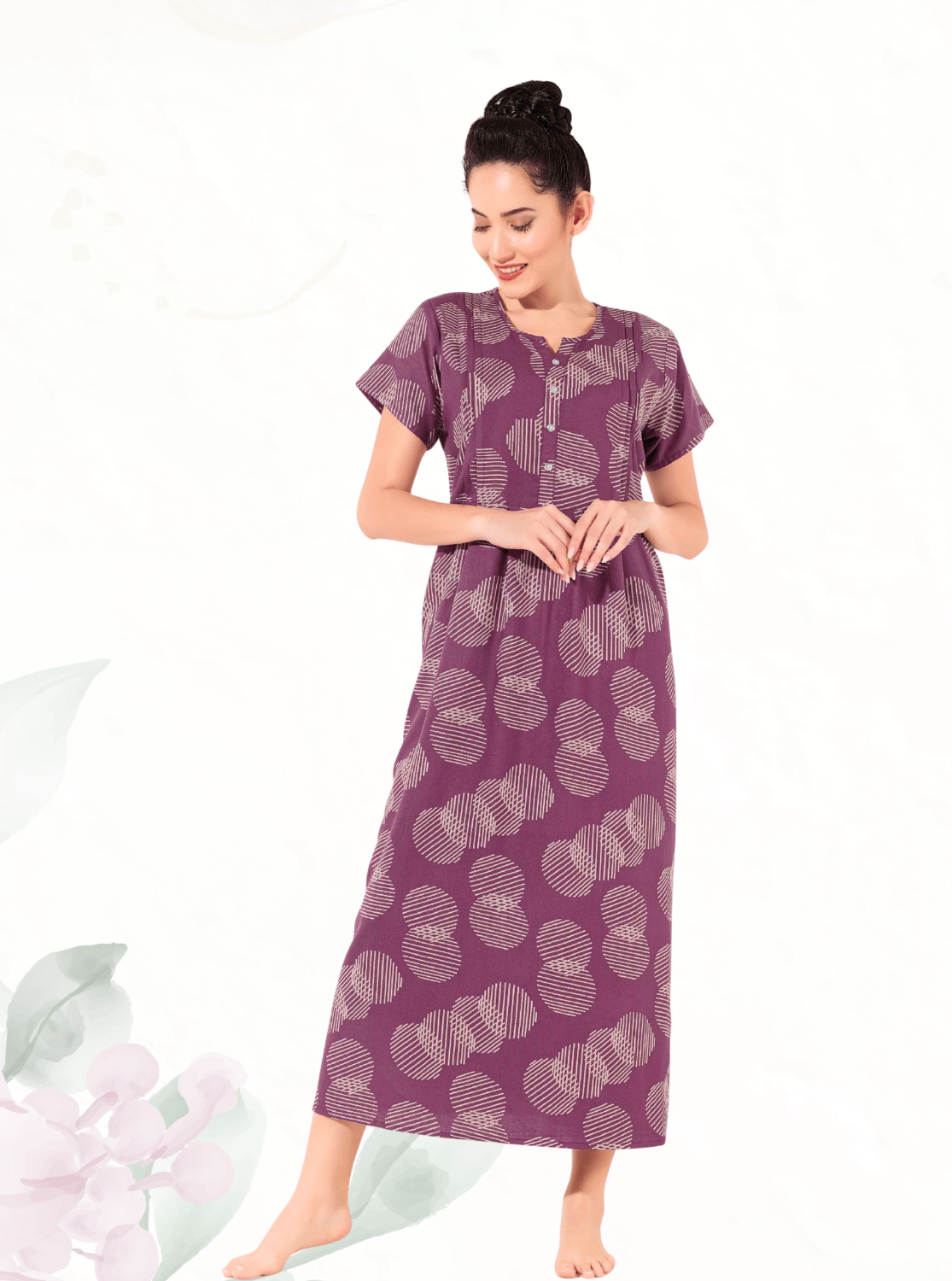 Alpine KURTHI Style Nighties| FancySleeve | Zipless Model | Updated Collection's for Stylish Women AK (H/S)