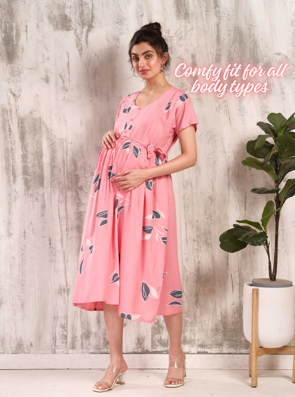 New Arrivals 4-IN-ONE MAXI Mom's Feeding & Casual Wear | Stylish Maxi Style | Invisible Feeding Zipper | Perfect Pre & Post Pregnancy Wear   (MAXI 4-IN-ONE)