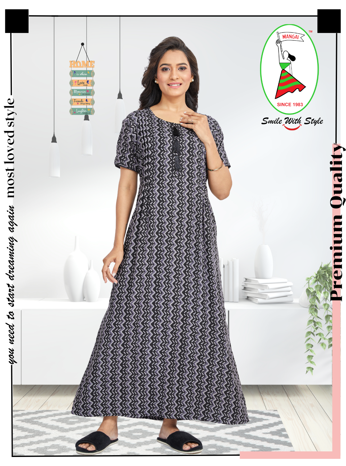 MANGAI New Premium Alpine KURTI Style | Beautiful Stylish KURTI Model | Side Pocket | Half Sleeve | Perfect Nightwear Collection's for Trendy Women's