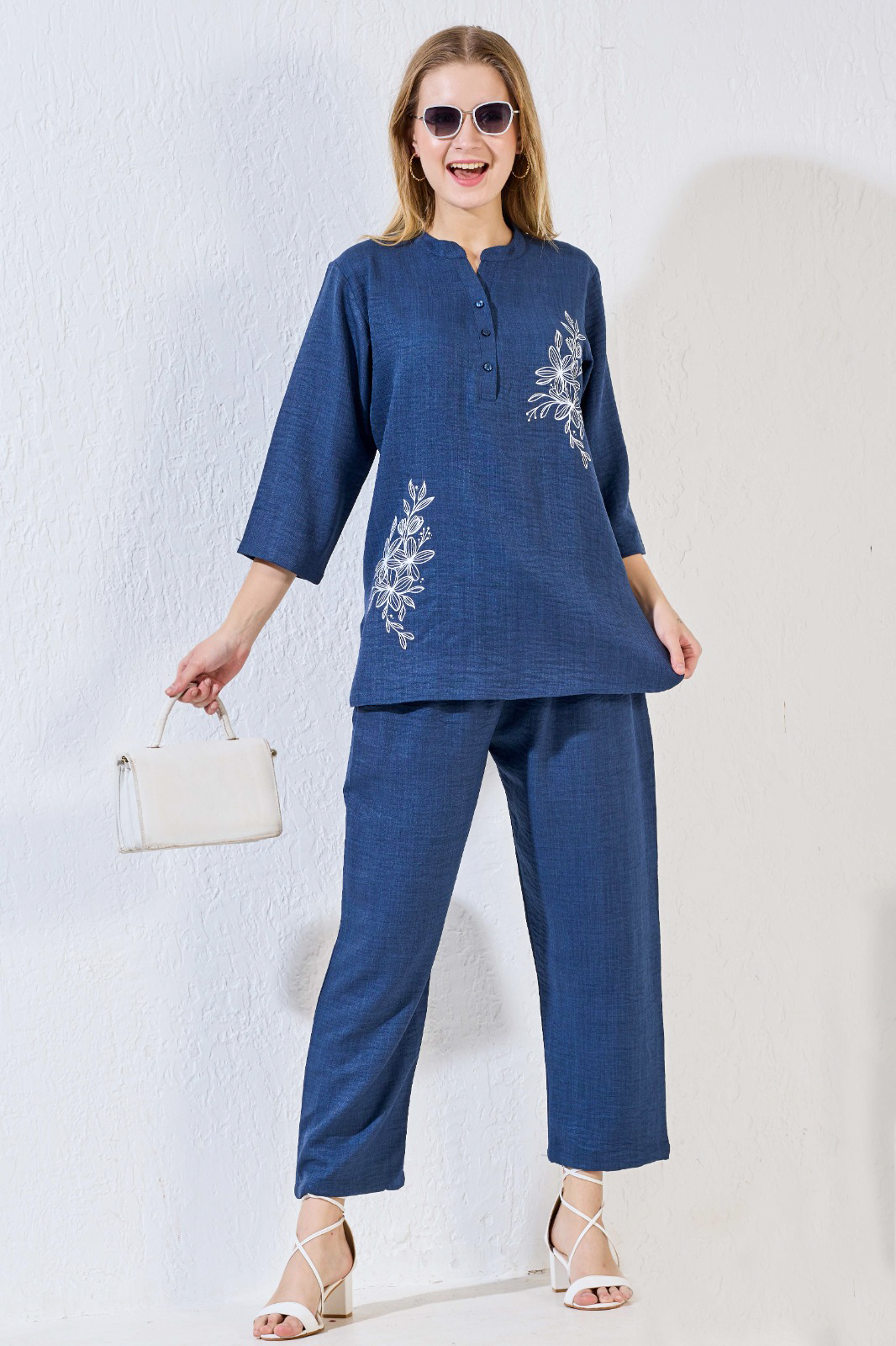 MANGAI Premium Cotton Printed Night Suits | Stylish Print's All Over | Top & Bottom Set | 3/4 Sleeve | Trendy Night Suits for Stylish Women's (MLNS)