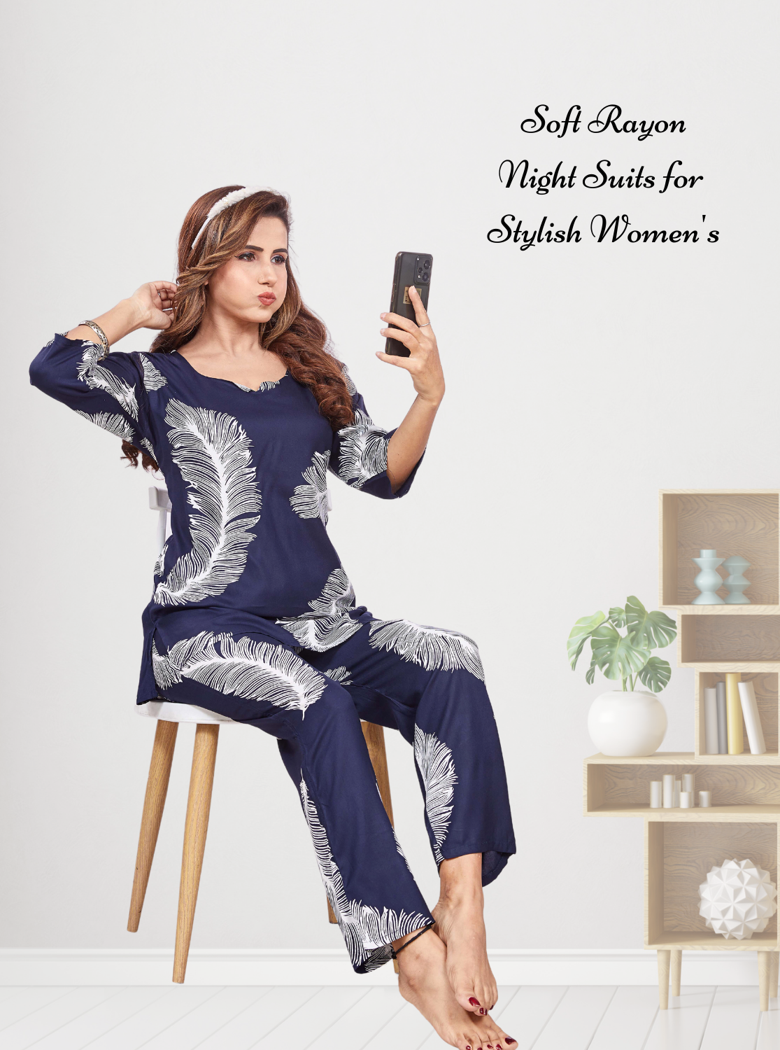 New Arrivals ONLY MINE Rayon Printed Top & Bottom Set Night Suits- Stylish Printed Top & Bottom Set for Trendy Women's