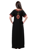 MANGAI Premium KARACHI Embroidery Nighties | Beautiful Embroidery Design's | Branded Quality | Half Sleeve | Regular Model | Stylish Nightdress for Women (KEM)