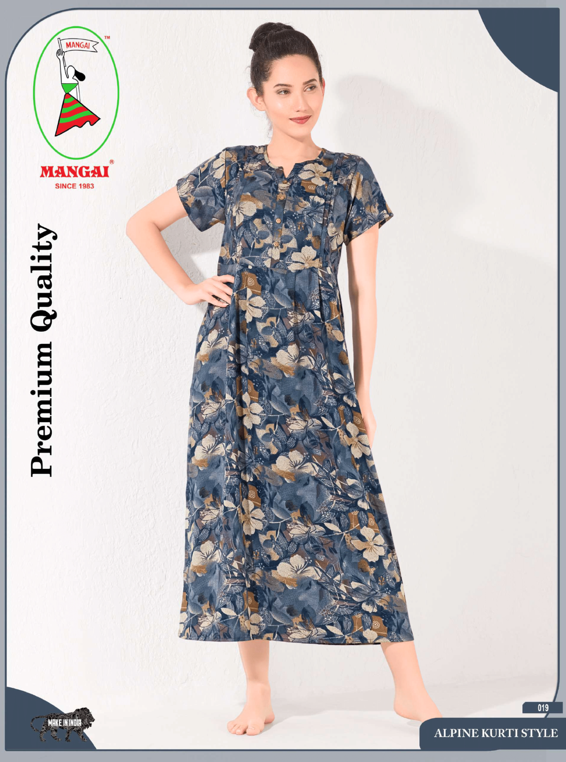 Alpine KURTHI Style Nighties| FancySleeve | Zipless Model | Updated Collection's for Stylish Women AK (H/S)