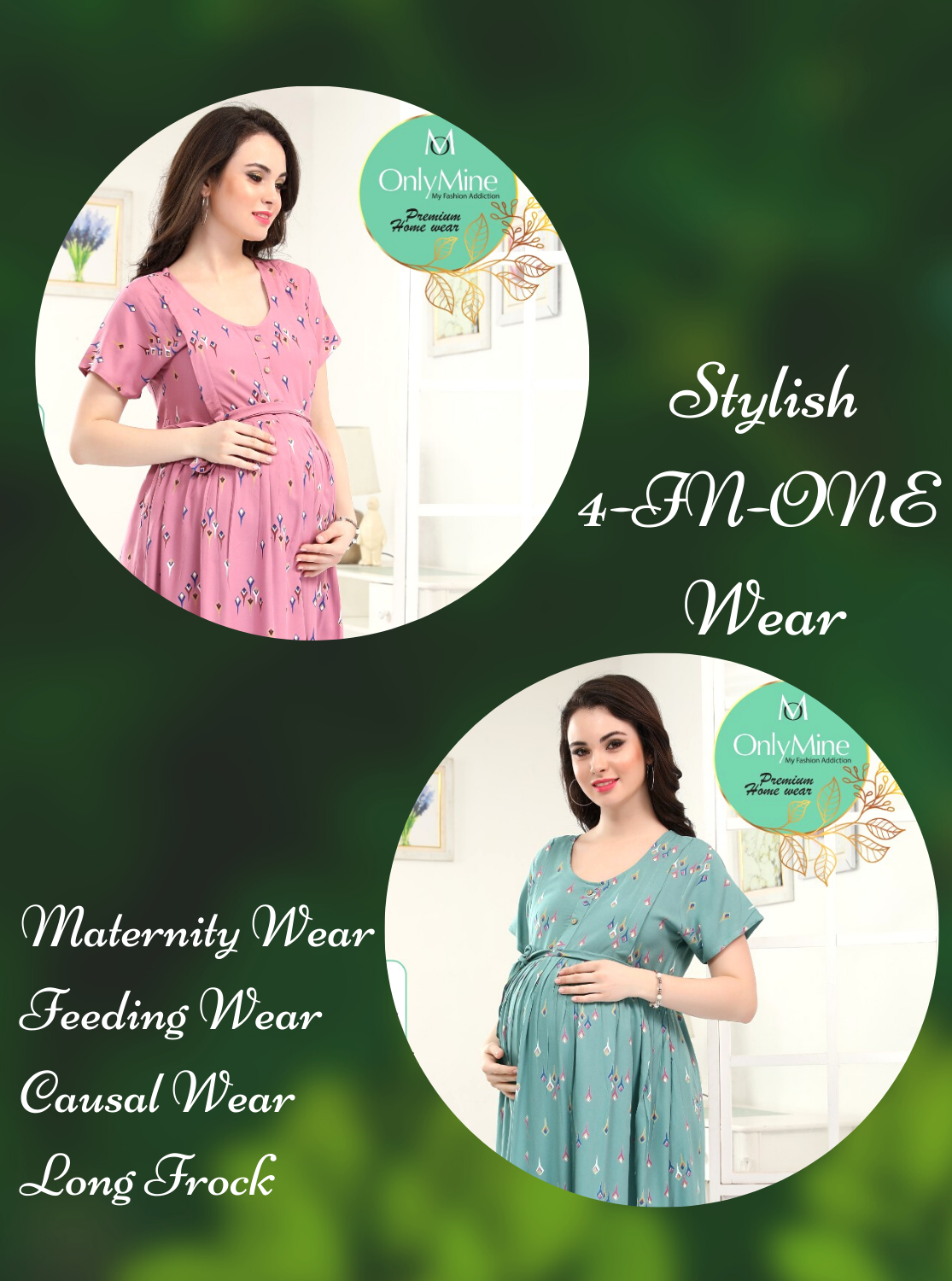 Stylish Arrivals New ONLY MINE Premium MAXI Mom's Wear | Invisible Feeding Zipper | Adjustable Rope | Casual Wear | Pregnancy Wear