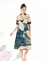 MANGAI Premium Rayon Collar MAXI Nighty for Women | Long Sleeve Stylish Nightwear for Women and Teenager | Perfect Stylish Nightwear (CM)