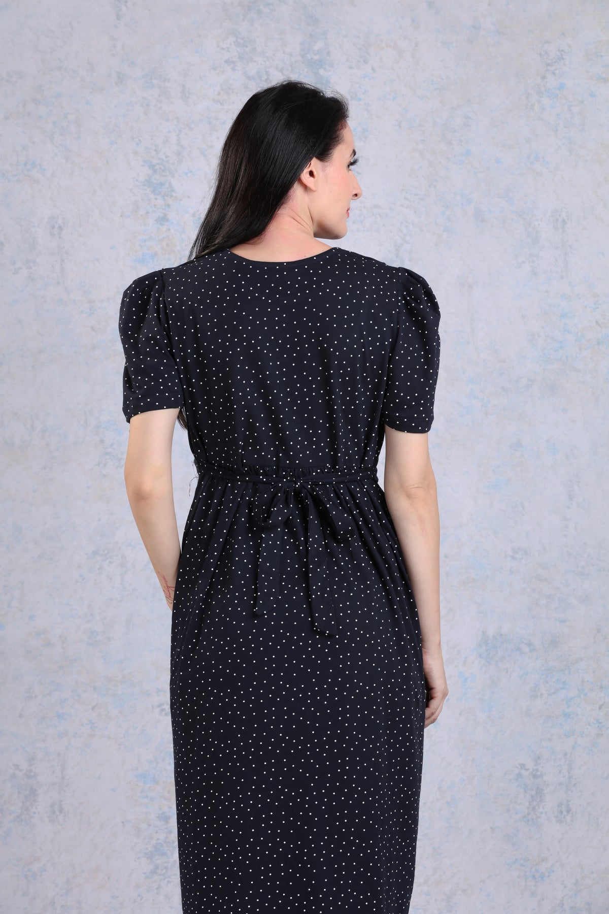 New HOSIERY Cotton Zipless Feeding Wear | Puff Sleeve with Round Neck | Flap Open Zipless Feeding wear for Pregnancy Women (MHG)