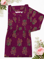 MANGAI Cotton Printed Pleated Model Half Sleeve 3XL Size Nighties (3PZ)