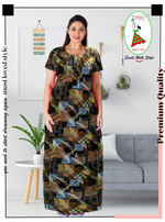 MANGAI New Regular Fit Cotton Printed Nighties - All Over Printed Stylish Nightwear for Stylish Women | Side Cut Pocket | Beautiful Nighties for Stylish Women's | Colorful Printed Cotton Nighties (LDM)