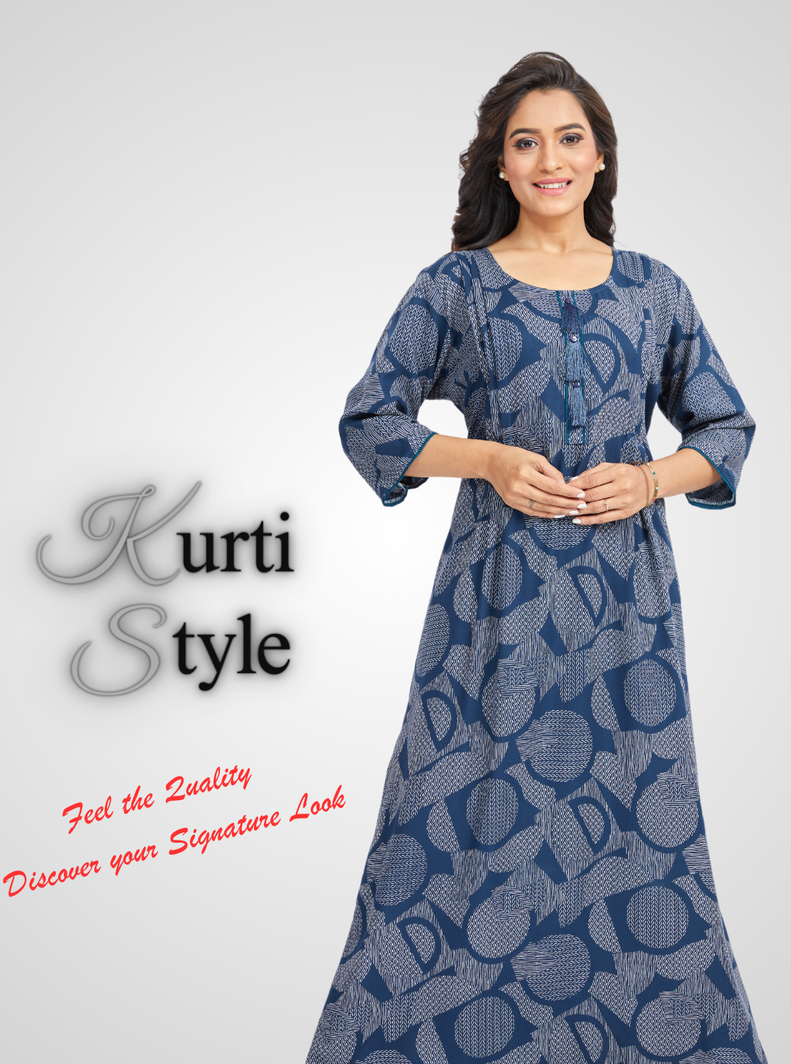 MANGAI Premium Alpine KURTI Style | Full Length KURTI Model Nighties | Side Pocket | Half Sleeve | Perfect Nightwear Collection's for Trendy Women's