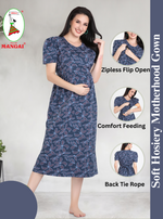 New HOSIERY Cotton Zipless Feeding Wear | Fancy Sleeve with Round Neck | Flap Open Zipless Feeding wear for Pregnancy Women (MHG)