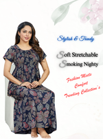 New Arrivals MANGAI Premium RAYON Smokey Nighty | Beautiful Pleated Design | Side Pocket | Stylish Nighty for Trendy Women's | Your Perfect Nightwear Collection's (RYS)