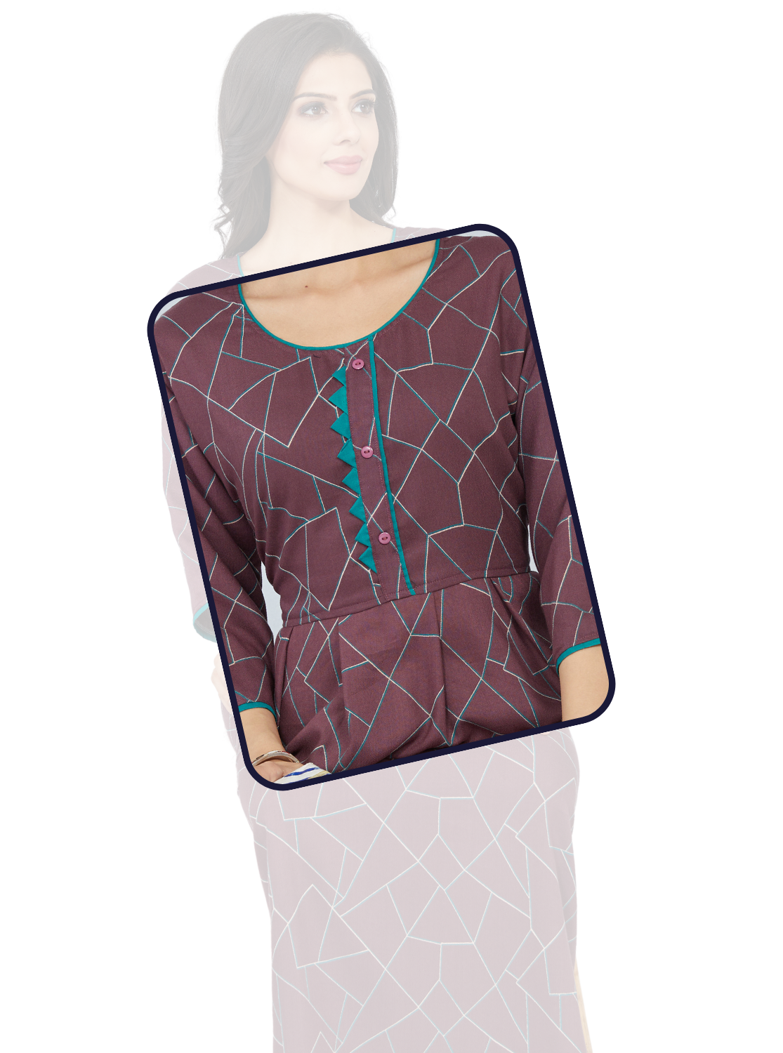New Arrivals MANGAI Premium Alpine KURTI Style | Beautiful Stylish KURTI Model | Side Pocket | 3/4 Sleeve | Perfect Nightwear Collection's for Trendy Women's
