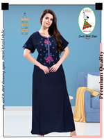 Stylish Embroidery Nightgown | Superior Quality Bizzy - Lizzy Nighty | Plain Pattern with Beautiful Embroidery Work's | Updated Collection's (CPL)