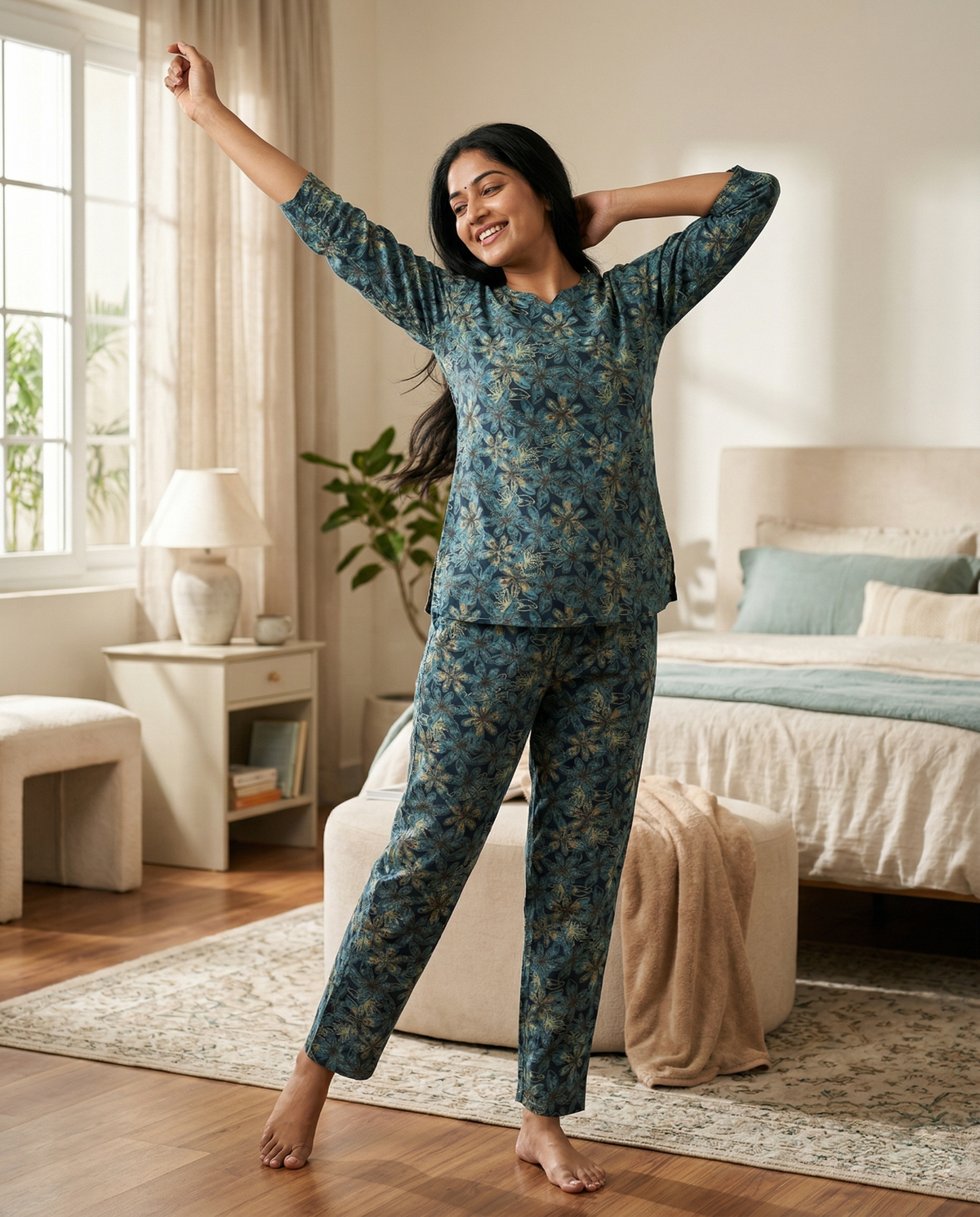 MANGAI Premium Cotton Printed Night Suits