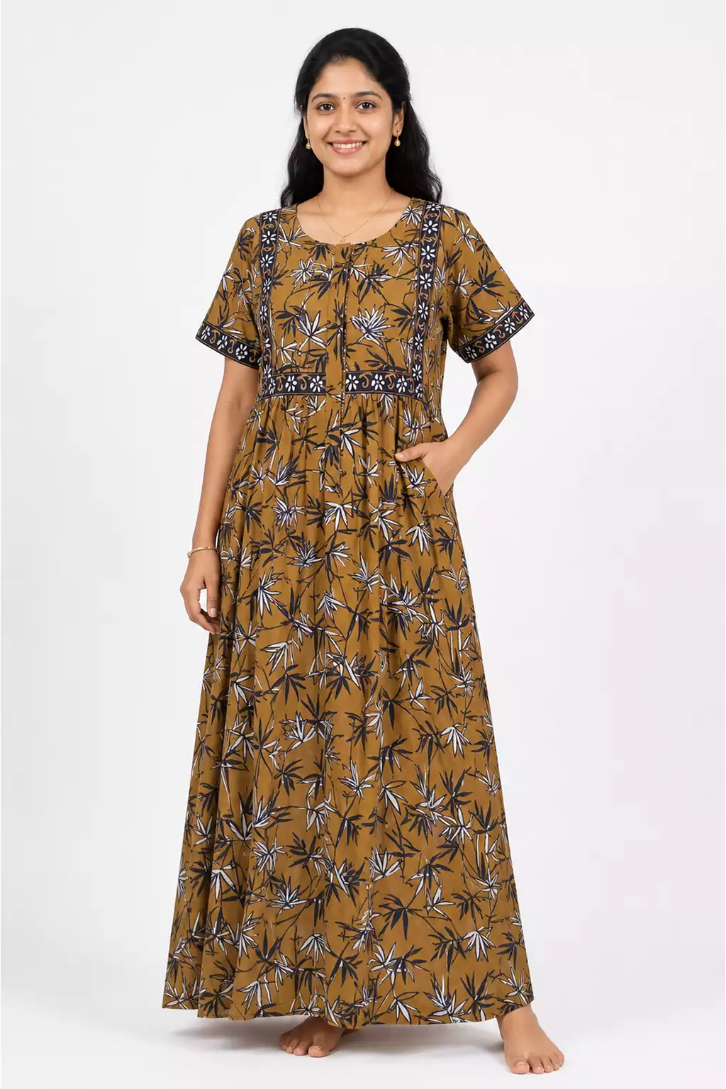 Cotton FROCK Model Casual Wear Nighties | Stylish Pleated Frock Style | Multipurpose Nighties | Pregnancy Wear | Pleated Model | Stylish Nighties for Stylish Women (PWC)