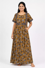 Cotton FROCK Model Casual Wear Nighties | Stylish Pleated Frock Style | Multipurpose Nighties | Pregnancy Wear | Pleated Model | Stylish Nighties for Stylish Women (PWC)