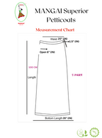 MANGAI Premium Superior Cotton Petticoats - 7 Part Embroidery Design | Matched Drawstring | Premium Quality (SPR-PC)