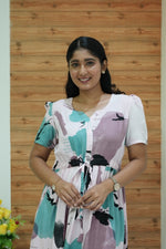 Stylish Arrivals Rayon Gathering Frock Model Night Gown's | Front Adjustable Gathering Style Rope Rope | Puff Sleeve | Trending Collection's for Stylish Women's (GFK)