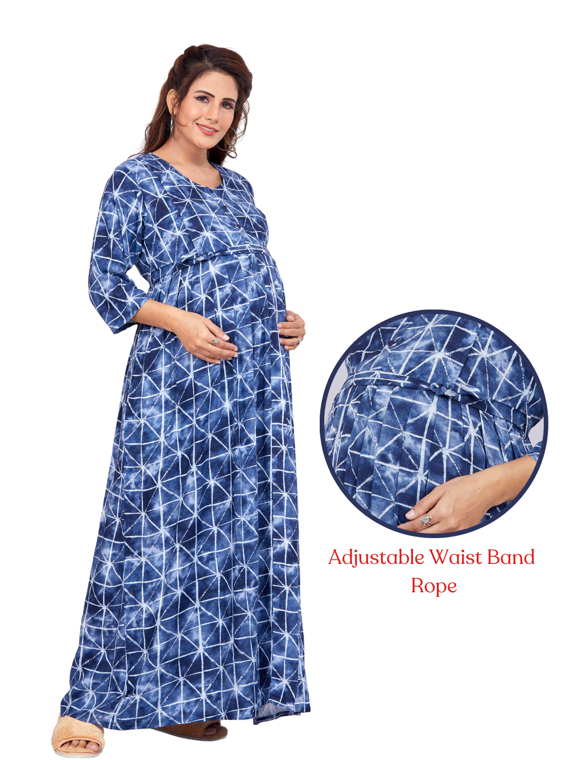 New Arrivals ONLY MINE Premium 4-IN-ONE Mom's Wear - Soft & Smooth Rayon | Maternity | Feeding | Long Frock | Casual Wear for Pregnancy Women's