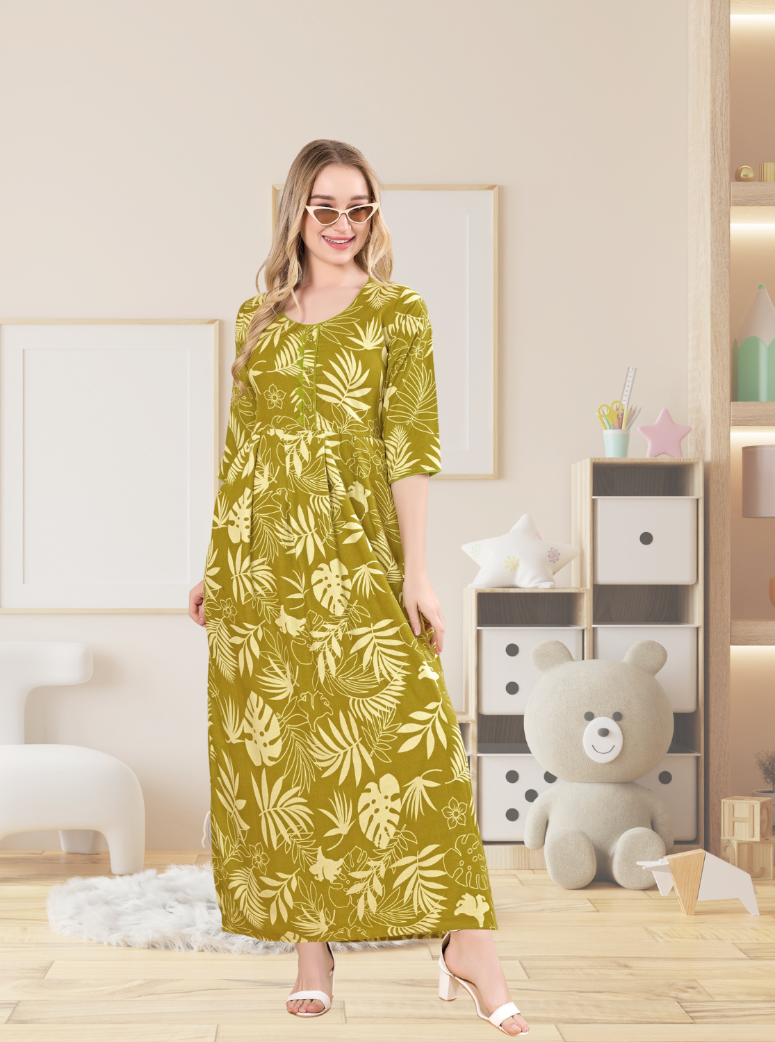 Alpine KURTI Style | Beautiful Stylish KURTI Model | Long 3/4 Sleeve & Side Pocket | Fresh Collection's for Stylish Women's (MKA(3/4)