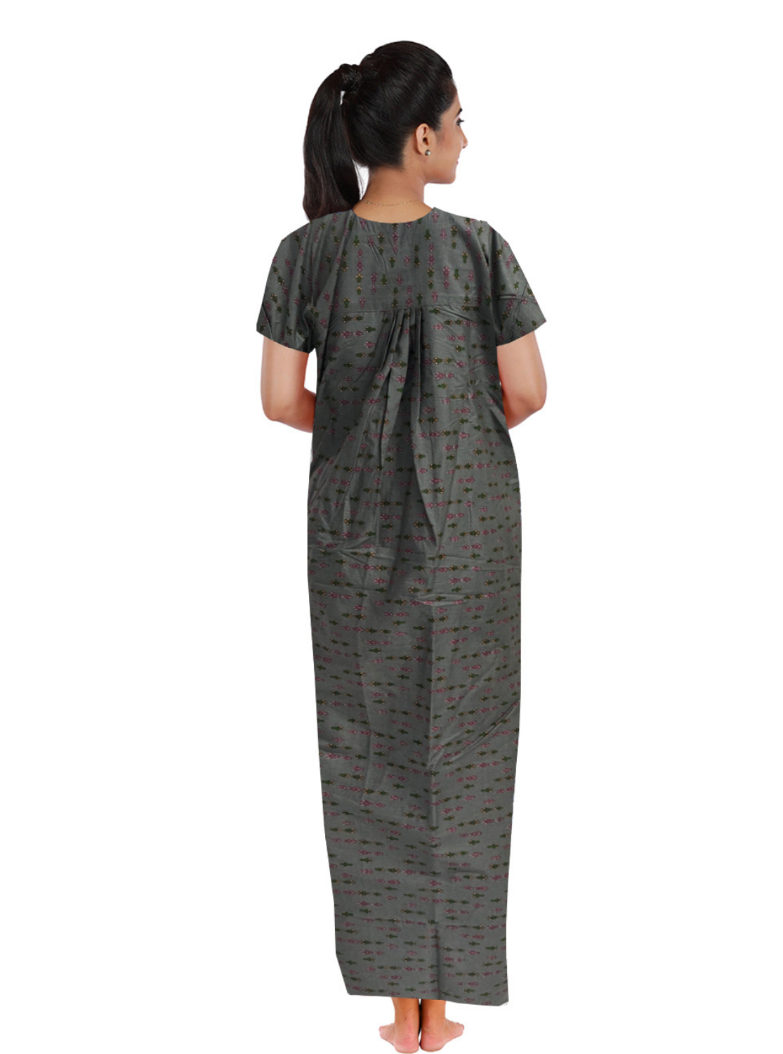 MANGAI New Arrivals Cotton CHUDI CUT Model Nighties - Fancy Neck | With Side Pocket |Shrinkage Free Nighties | Stylish Collection's for Trendy Women's
