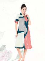 MANGAI Premium Rayon Collar MAXI Nighty for Women | Long Sleeve Stylish Nightwear for Women and Teenager | Perfect Stylish Nightwear (CM)