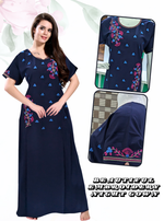 Stylish Embroidery Nightgown | Superior Quality Bizzy - Lizzy Nighty | Plain Pattern with Beautiful Embroidery Work's | Updated Collection's (CPL)