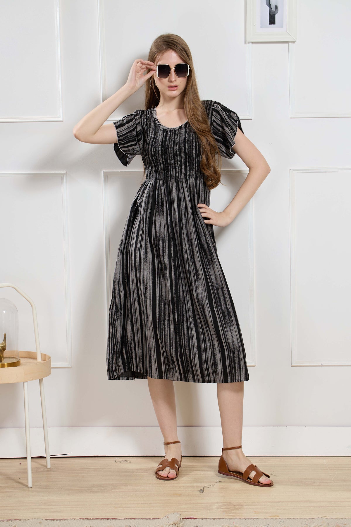 New Stylish Alpine Smocking Maxi Frock Model Nightgown for trendy Women's & Teenage Girl's (ASM)