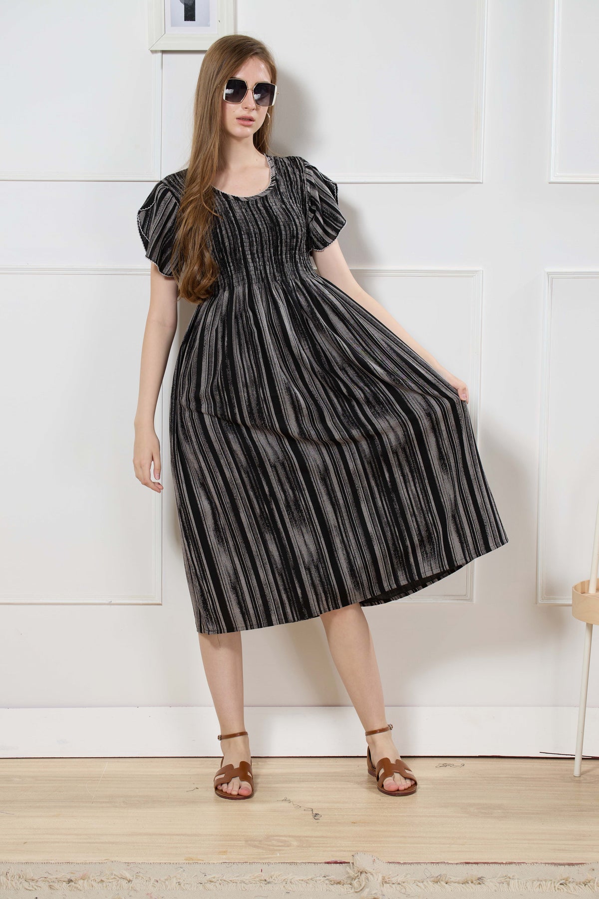 New Stylish Alpine Smocking Maxi Frock Model Nightgown for trendy Women's & Teenage Girl's (ASM)