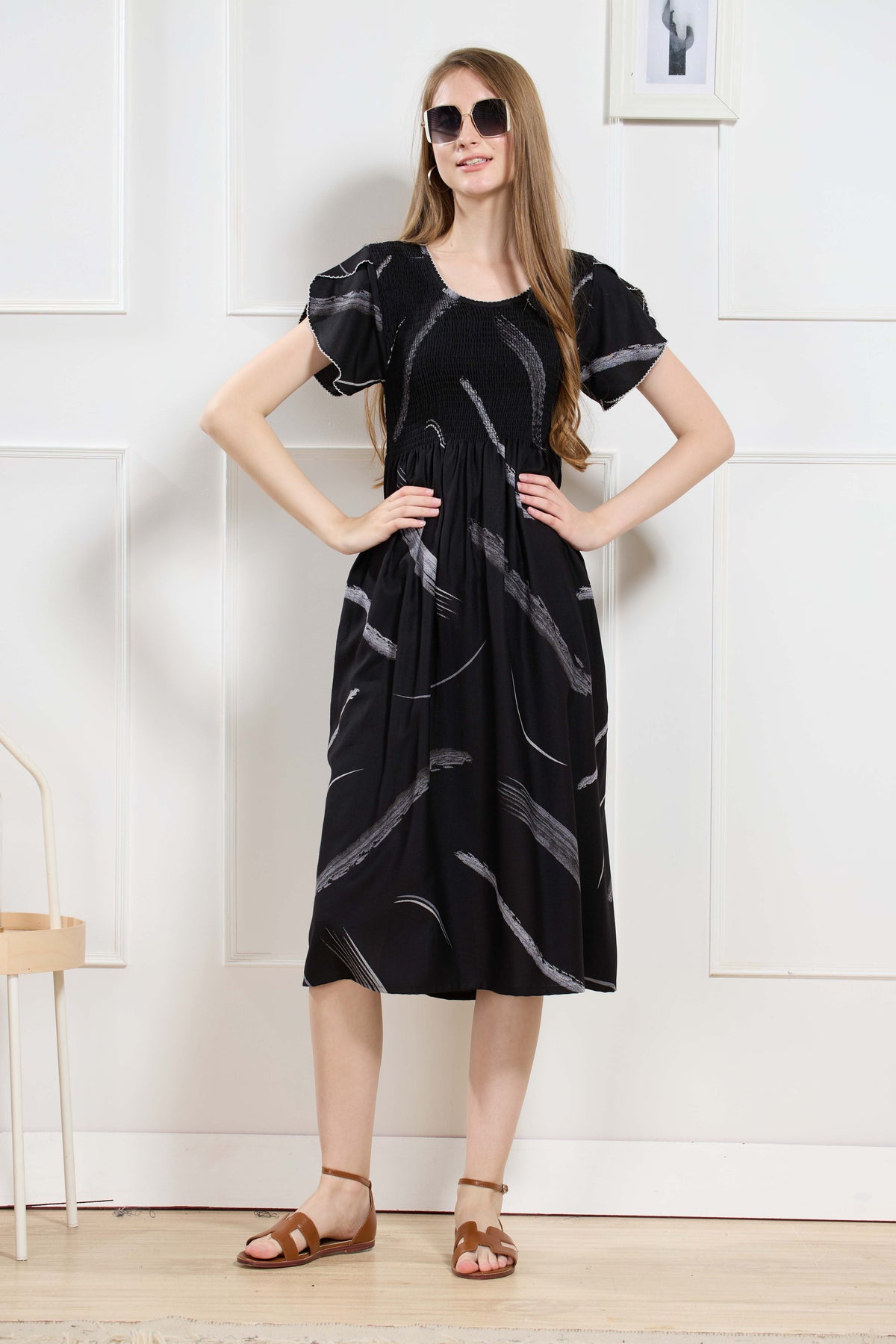 New Stylish Alpine Smocking Maxi Frock Model Nightgown for trendy Women's & Teenage Girl's (ASM)
