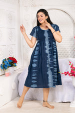 Alpine Smocking Maxi Frock Model Nightgown for Trendy Women's & Teenage Girl's | Stretchable Comfort to Body Fit | Side Pocket & Stylish Round Neck MAXI Gown for Women's Teenage Girl's (ASM)