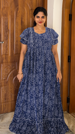 MANGAI Rayon Frock Nighties | Front Open Lengthy Zipper Comforts Feeding | Fancy Double Layered Sleeve's | Post & Pre Pregnancy's and Casual Wear | Side Pocket |Versatile Rayon Frock Night Gown's for Stylish Women's (RPW)