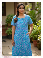 Cotton FROCK Model Casual Wear Nighties | Stylish Pleated Frock Style | Multipurpose Nighties | Pregnancy Wear | Pleated Model | Stylish Nighties for Stylish Women (PWC)