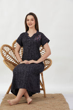 New Alpine Embroidery Nighties | Zip Less Model | Soft Alpine | Comfort Nighties for Stylish Women (CPL)