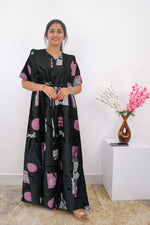 Stylish Arrivals Rayon Gathering Frock Model Night Gown's | Front Adjustable Gathering Style Rope Rope | Puff Sleeve | Trending Collection's for Stylish Women's (FKG)