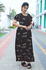 MANGAI Rayon Frock Nighties | Front Open Lengthy Zipper Comforts Feeding | Fancy Double Layered Butterfly Sleeve's | Post & Pre Pregnancy's and Casual Wear | Side Pocket |Versatile Rayon Frock Night Gown's for Stylish Women's (RMW)