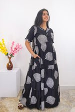 Mangai 3 Layer Frock Model Nighties Soft and Smooth Premium Quality Rayon Material , Fancy Frilled Sleeve, Side Pocket , Back tie Rope , Stylish Collection's for Trendy Women's (MRK)