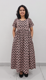 Cotton FROCK Model Casual Wear Nighties | Stylish Pleated Frock Style | Multipurpose Nighties | Pregnancy Wear | Pleated Model | Stylish Nighties for Stylish Women (PWC)