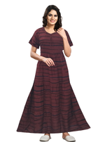 Fresh Arrivals MANGAI Alpine FULL FROCK Model Nighties | Beautiful Stylish Frock Style | Stylish Fancy Sleeves | Side Pocket | Perfect Nightwear Trendy Women's (FRK)