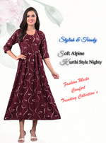 Fresh Arrivals Alpine KURTI Style | Beautiful Stylish KURTI Model | Fresh Collection's for Stylish Women's (MKA(3/4)