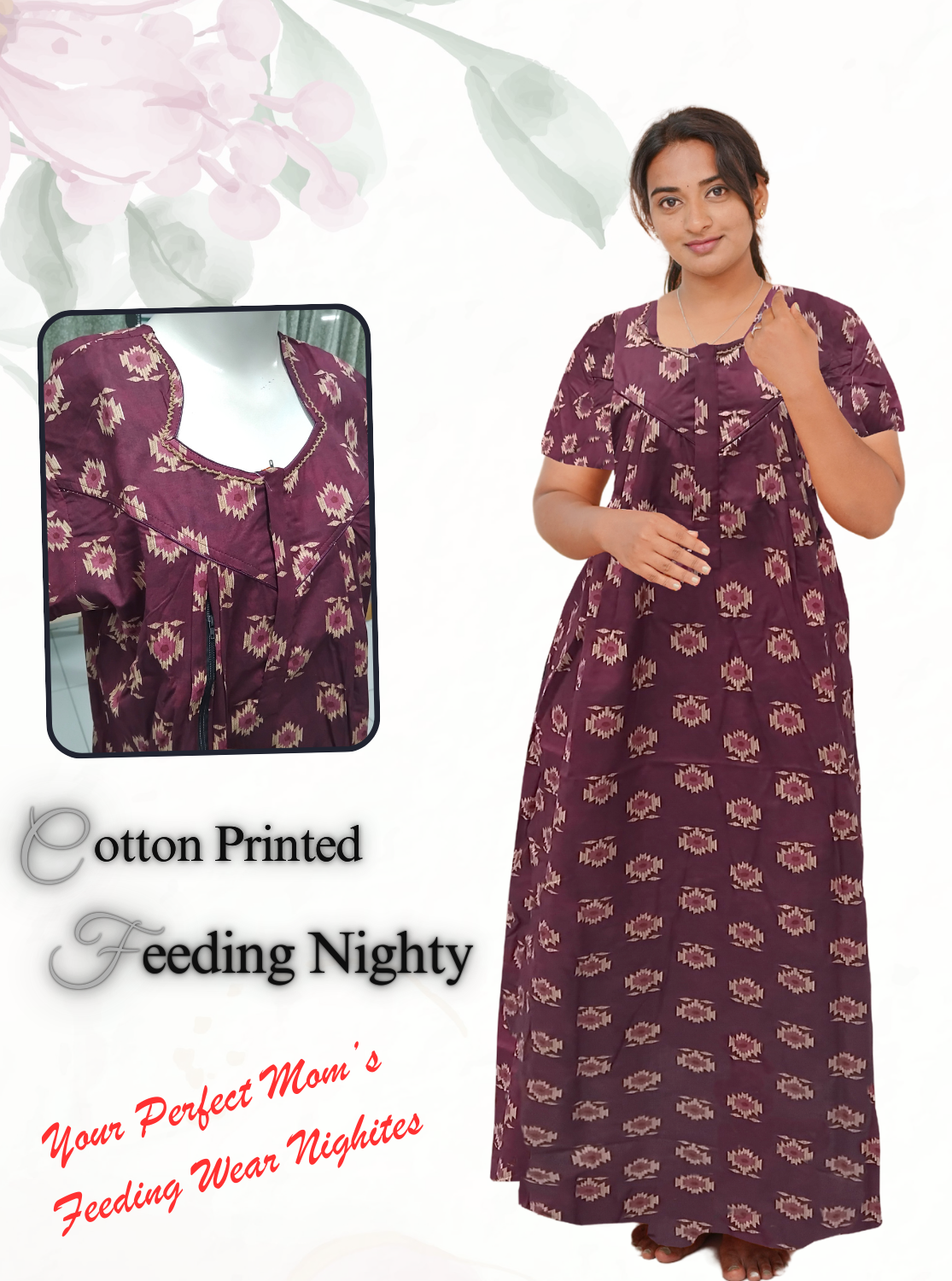 Premium Cotton Frock Model Nighties