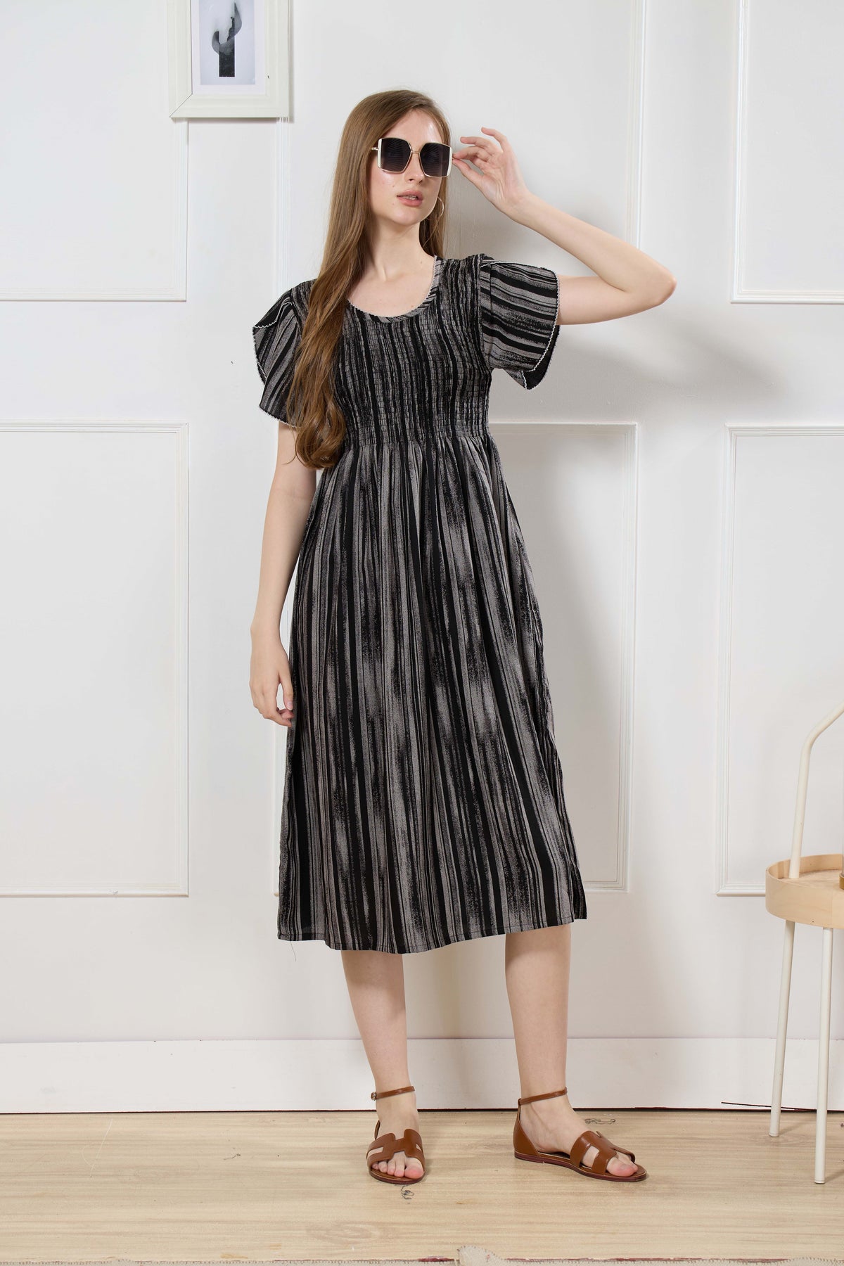 New Stylish Alpine Smocking Maxi Frock Model Nightgown for trendy Women's & Teenage Girl's (ASM)