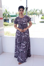 Stylish Arrivals Rayon Gathering Frock Model Night Gown's | Front Adjustable Gathering Style Rope Rope | Double Layer Sleeve | Trending Collection's for Stylish Women's (GFK)