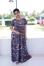 Stylish Arrivals Rayon Gathering Frock Model Night Gown's | Front Adjustable Gathering Style Rope Rope | Double Layer Sleeve | Trending Collection's for Stylish Women's (GFK)